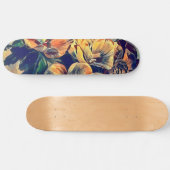 kleurrijke abstracte bloemen natuur oorspronkelijk skateboard (Horizontaal)