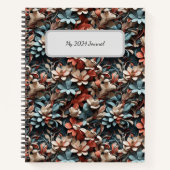 Kleurrijke abstracte bloemetjes Spiral Notitieboek (Voorkant)