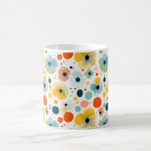 Kleurrijke Abstracte Bloempatroon Mok (Center)