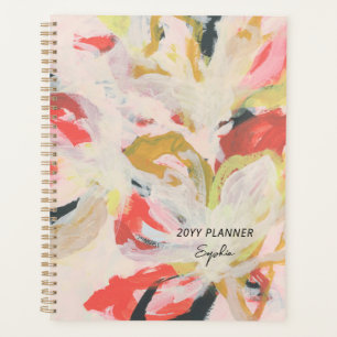 Kleurrijke Abstracte Bloemschildering Aangepaste N Planner