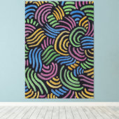 Kleurrijke abstracte bogen canvas afdruk (Insitu (Houten vloer))