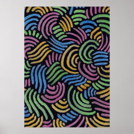 Kleurrijke abstracte bogen poster