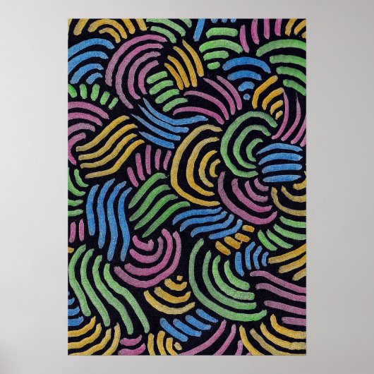 Kleurrijke abstracte bogen poster (Voorkant)