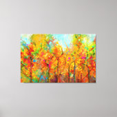Kleurrijke Abstracte bomen van het boskanvas Canvas Afdruk (Voorkant)