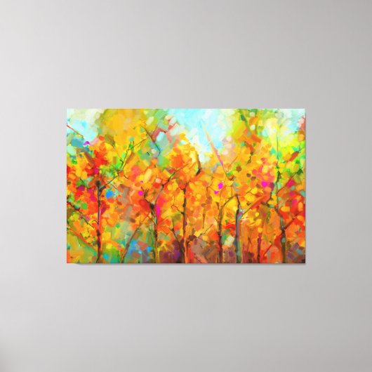 Kleurrijke Abstracte bomen van het boskanvas Canvas Afdruk (Voorkant)