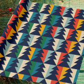 Kleurrijke Abstracte bosbomen Kerst Cadeaupapier