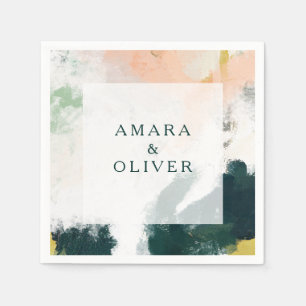 Kleurrijke Abstracte bruiloft servetten