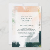 Kleurrijke Abstracte brunch en bubbeldouche Kaart (Voorkant)