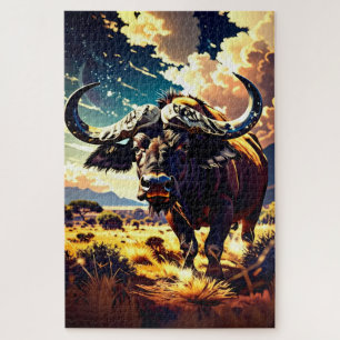 Kleurrijke Abstracte Buffalo Puzzel voor Volwassen