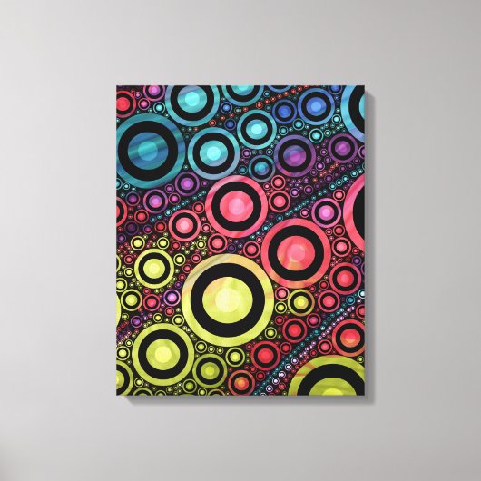 Kleurrijke Abstracte Circle Art Canvas Afdruk (Voorkant)