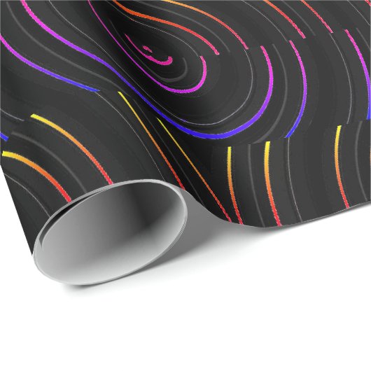 Kleurrijke Abstracte Circles Gamer Cadeaupapier (Rol Hoek)