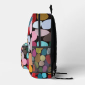 Kleurrijke Abstracte cirkels Bedrukte Rugzak (Rechts)