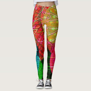 Kleurrijke Abstracte Cirkels Kunst Leggings