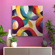 Kleurrijke Abstracte Cirkelvormige Ringen