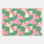 Kleurrijke Abstracte Coquette Bow Pattern Quirky Inpakpapier Vel (Voorkant 2)