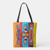 KLEURRIJKE ABSTRACTE DAMES CANVAS TAS (Achterkant)