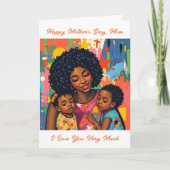 Kleurrijke Abstracte dank je mam | Moederdag Kaart (Voorkant)