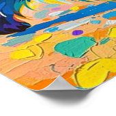 Kleurrijke abstracte dier kunst ontwerp van een be poster (Hoek)