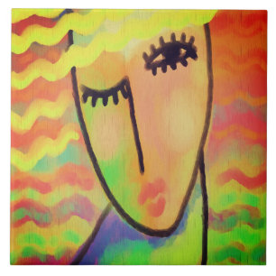 Kleurrijke Abstracte Digitale het Schilderen Ceram Tegeltje