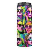 Kleurrijke Abstracte digitale kunst | Vrouwen in Z Thermosbeker (Achterkant)