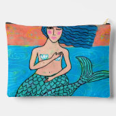 Kleurrijke Abstracte digitale zeemeermin schilderi Etui (Achterkant)