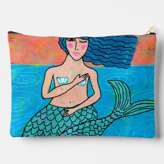 Kleurrijke Abstracte digitale zeemeermin schilderi Etui (Achterkant)