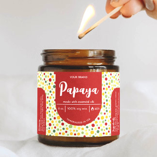 Kleurrijke Abstracte DIY Candle Jar Warp Around La Rechthoekige Sticker