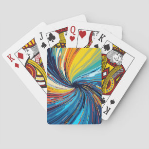 Kleurrijke Abstracte Draaikolk Pokerkaarten