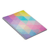 Kleurrijke abstracte driehoeken achtergrond notitieboek (Rechterzijde)