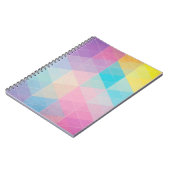 Kleurrijke abstracte driehoeken achtergrond notitieboek (Linkerzijde)