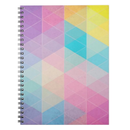 Kleurrijke abstracte driehoeken achtergrond notitieboek (Voorkant)