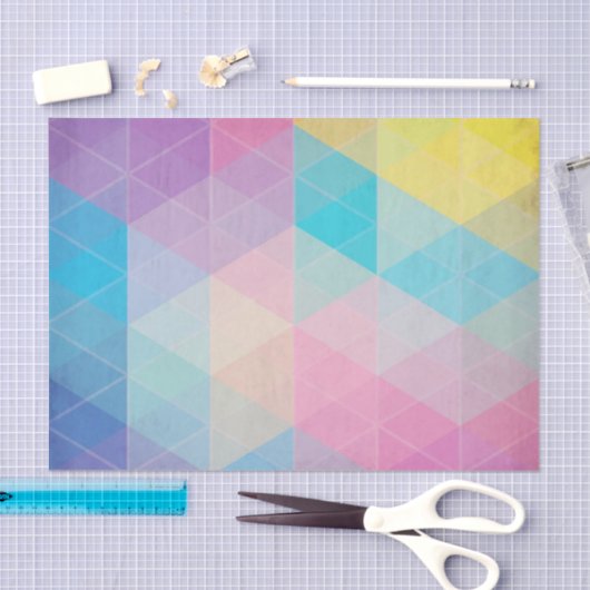 Kleurrijke abstracte driehoeken achtergrond tissuepapier (Craft)