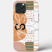 Kleurrijke Abstracte esthesie Aangepaste monogram  Case-Mate iPhone Case (Achterkant)