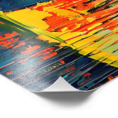 Kleurrijke Abstracte expressie Foto Afdruk (Hoek)