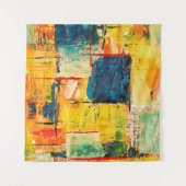 Kleurrijke Abstracte expressie Wandkleed (Voorkant (horizontaal))