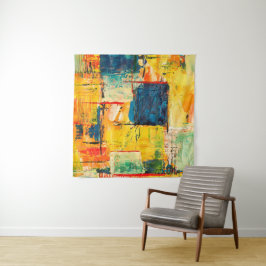 Kleurrijke Abstracte expressie Wandkleed