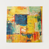 Kleurrijke Abstracte expressie Wandkleed (Voorkant)