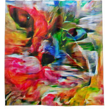 Kleurrijke Abstracte expressionistische Cat Art Pr