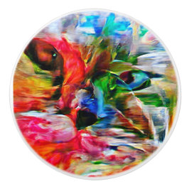 Kleurrijke Abstracte expressionistische Cat Art Pr Keramische Knop