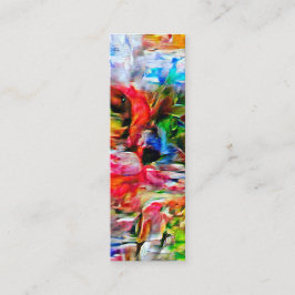 Kleurrijke Abstracte expressionistische Cat Art Pr Mini Visitekaartje