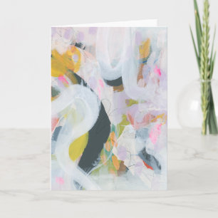 Kleurrijke Abstracte Expressionistische Kunst Notitiekaartje