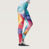 Kleurrijke abstracte fantasie leggings (Rechts)