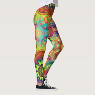 Kleurrijke Abstracte Floral Leggings