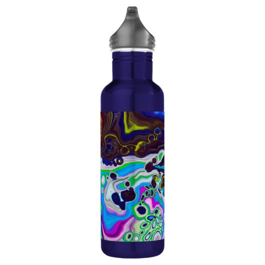 Kleurrijke Abstracte Fluid Art Marble, speciaal aa Waterfles (Rechts)