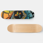 kleurrijke abstracte Fractal Butterfly Cacoon Skateboard (Horizontaal)