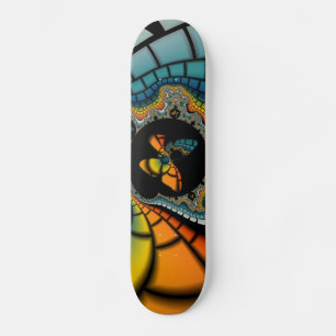 kleurrijke abstracte Fractal Butterfly Cacoon Skateboard