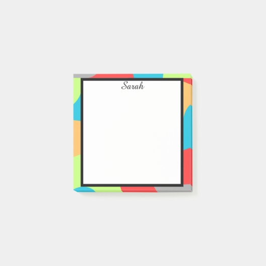 Kleurrijke Abstracte Frame Plaknotities Post-it® Notes (Voorkant)