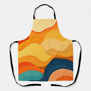 Kleurrijke Abstracte gelaagde golven Schort