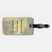 , kleurrijke abstracte geometrie 2 bagagelabel (Achterkant horizontaal)