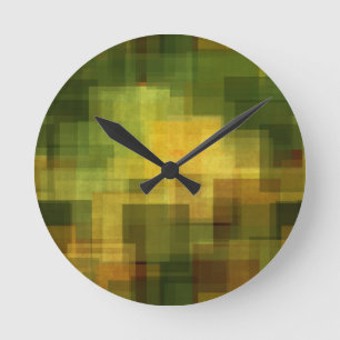 , kleurrijke abstracte geometrie 2 ronde klok
